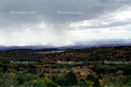 Rain, Mountains, clouds, forest, Castle Valley, east of Moab