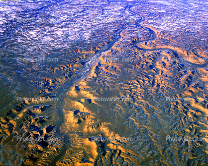 Colorado River Meander, fractal patterns, landscape