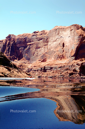 Colorado River, Reflection, water, cliffs