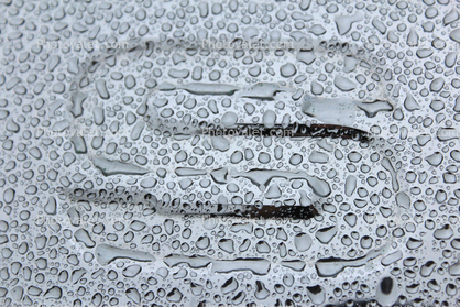 Letter Ess, S, Water Drops on a car