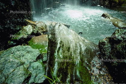 Moss, Wet, Pool, Waterfall