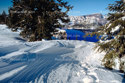 Ice and Snow Texture, Crater Lake National Park, water