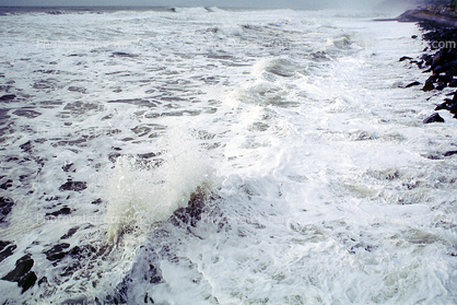 Stormy Seas, Ocean, Storm, Foam, Waves, Turbid, Pacifica, Northern California, Swell, Water, Pacific Ocean, Wet, Liquid, Seawater, Sea