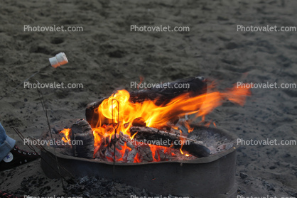Roasting Marshmallow, BBQ on the beach
