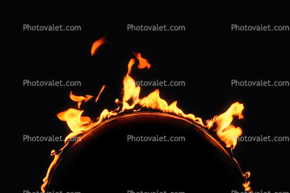 Flames on an Arc of calm flaming burn, Arch