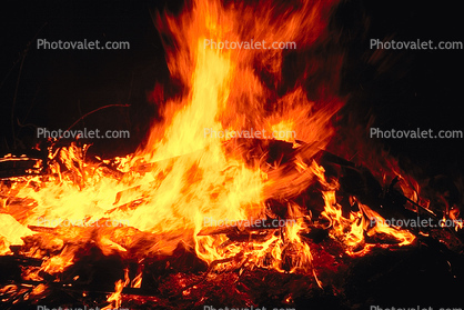 Bonfire ablaze