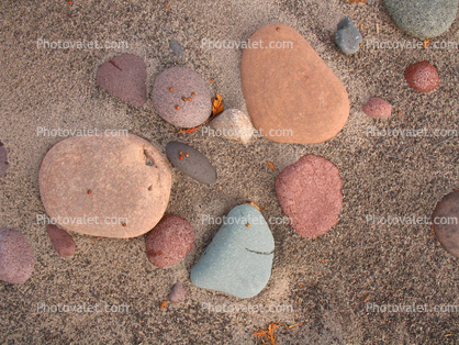 Colorful Rocks, Sand, Beach, seashore