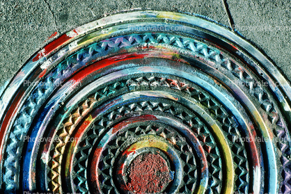 Round Colorful Manhole Cover