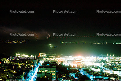 Lightning over San Francisco Bay Area
