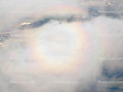 360 degree rainbow, Glory Ring Halo, Cloudbow, daytime, daylight