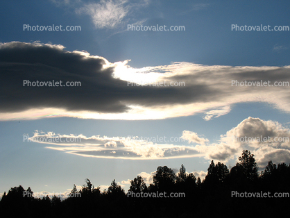 near Bend, Lenticular Cloud, silver-lining, daytime, daylight