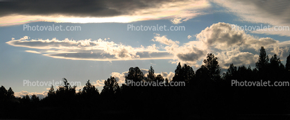 near Bend, Lenticular Cloud, silver-lining, Panorama, daytime, daylight