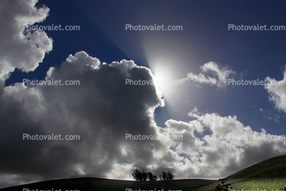Cold Clouds that produce Hail, Sonoma County, God Clouds, Rays, Spiritual Light, Sun Streamers, Spirit