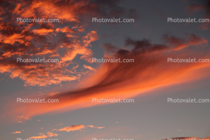 Sunset Cloud Shapes, whispy, dusk, evening