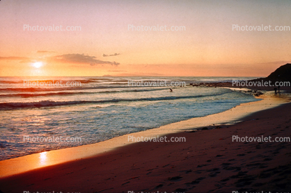 Beach, Waves, bucolic, Sunset, Sunrise, Santa Cruz, California