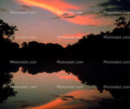 bayou near Orange, Texas, Sunset, Sunrise, Sunclipse, Sunsight