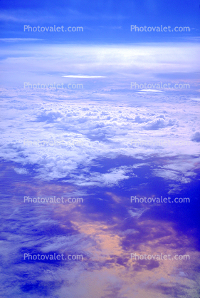Pacific Ocean flying from California to Japan, daytime, daylight, Chromatic Ocean, Spectral Colors