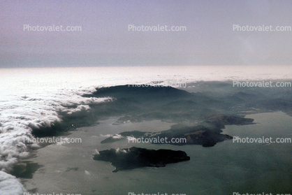 Fog Bank, Angel Island, Tiburon Peninsula, Sausalito, Mount Tamalpais, Belvedere, daytime, daylight