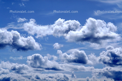 daytime, daylight, cumulus puff cloud fractals