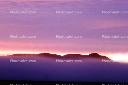 Sunset from Treasure Island, Sunclipse, San Francisco Bay, Mount Tamalpais