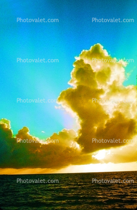 Cumulonimbus cloud, Ocean, Sunset, Sunrise, Sunclipse, Sunsight, ocean