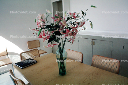 Stargazer Lily, Flower Vase, Table, Chairs, 285 Missouri Street, Potrero Hill, San Francisco