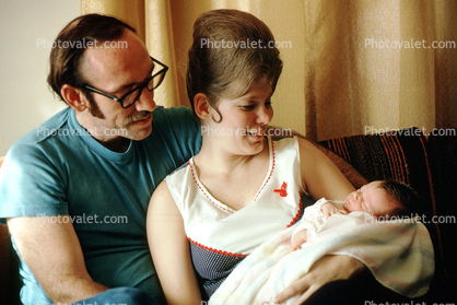 Newborn, Baby, Mother, Father, 1960s