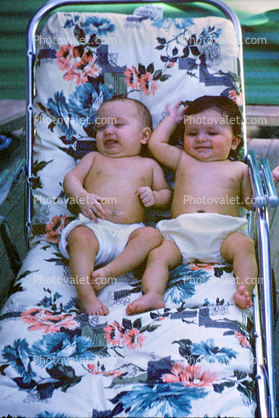 Babies, Toddlers, Smiles, Diapers, 1960s