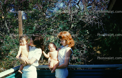 Baby, babies, mom, 1950s