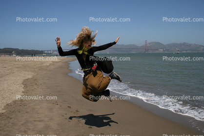 Woman, Jumps, Jumping