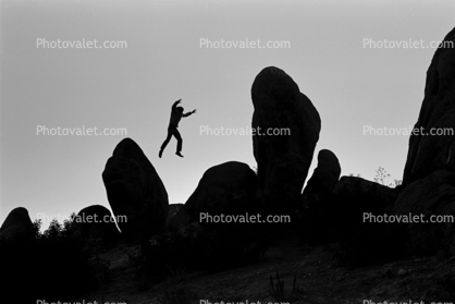 rock, stone, Boulder, jump, leap