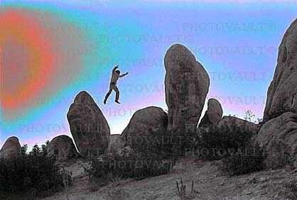 rock, stone, Boulder, jump, psychedelic, psyscape
