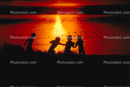 Children Playing, Tiburon Linear Park, Sunset