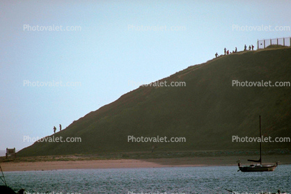 Mavericks Crowds in the early 1990's, hill, hillside
