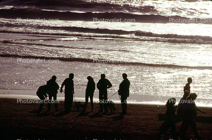 Beach, People, Waves, Ocean