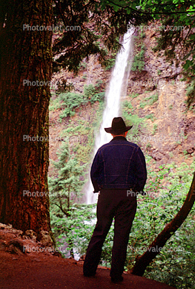 Introspective Man, waterfall