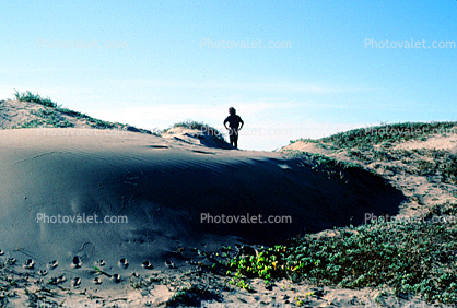 a person on a dune, sand