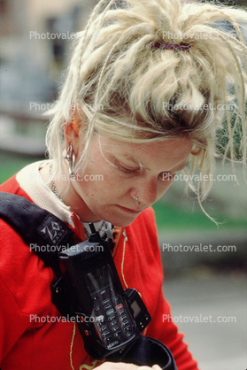 woman, walkie-talkie, hair, female