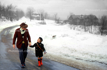 Walking down the Snowy Street, 1959, 1950s
