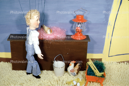 Lantern, String Puppets, Diorama, 1950s