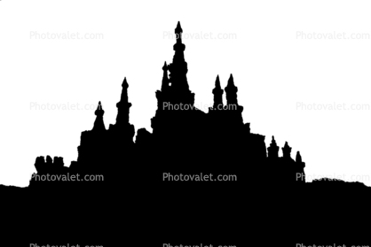 Sand Castle silhouette, shape, logo