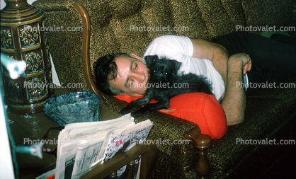 Man Sleeping with a Dog, Sofa, 1950s