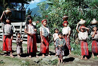Girls in the Hills, barefoot, bare feet, jugs, native dress