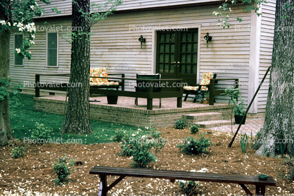 Backyard, Chairs, Woodland, home, house, porch, Newport News, Virginia