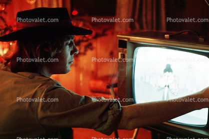 Television Screen, man, hat, Pacific Palisades, California