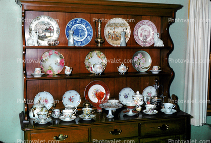 Cupboard, Dishes, ornate, opulent, Wetzels Anniversary, September 1967, 1960s