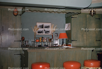 Wet Bar, seats, airplanes, warbirds, lamp, alchohol, cabinets, 1950s