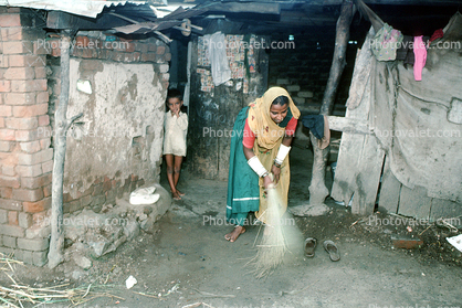 Woman Sweeping, India