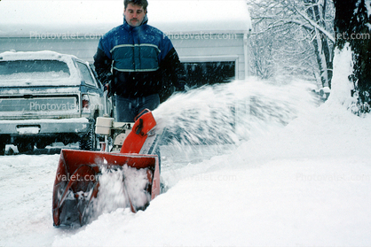 Snow Plow, Man, Chores