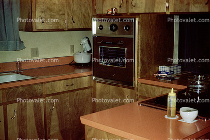 Electric Oven, Stove, counters, sink, December 1959, 1950s